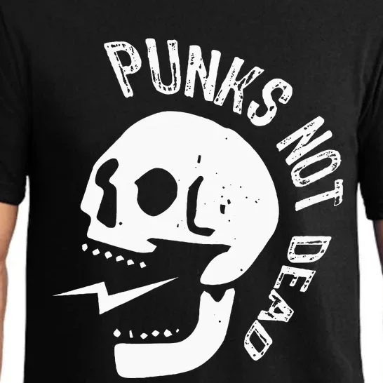 Punks Not Dead Skull Pajama Set