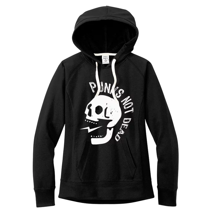 Punks Not Dead Skull Women's Fleece Hoodie