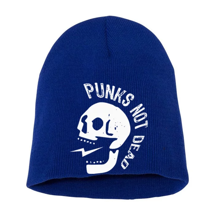 Punks Not Dead Skull Short Acrylic Beanie