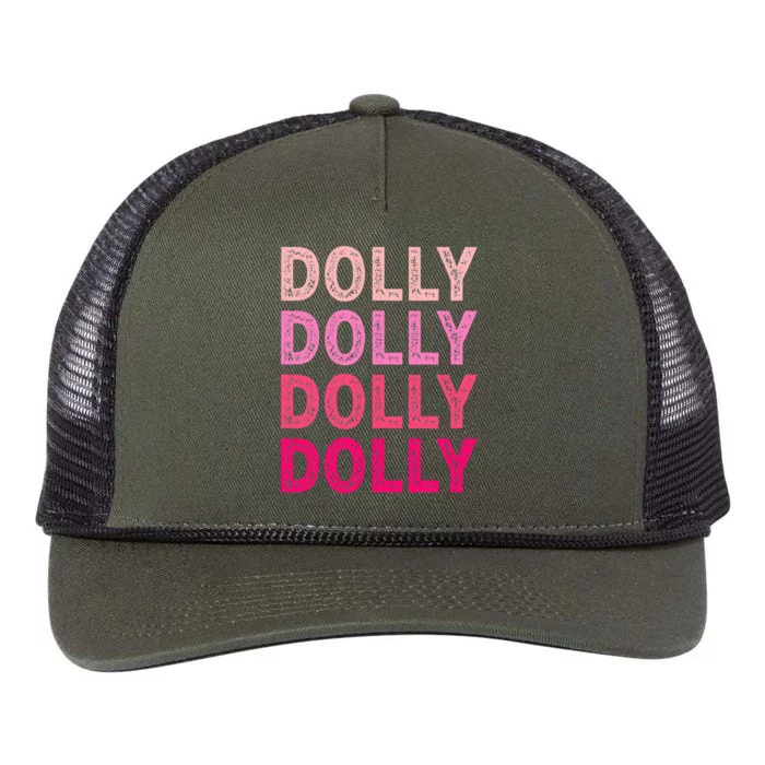 Personalized Name DOLLY  I Love Dolly Retro Rope Trucker Hat Cap