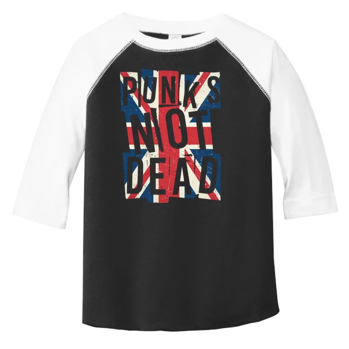 Punks Not Dead British Flag Britain England Toddler Fine Jersey T-Shirt