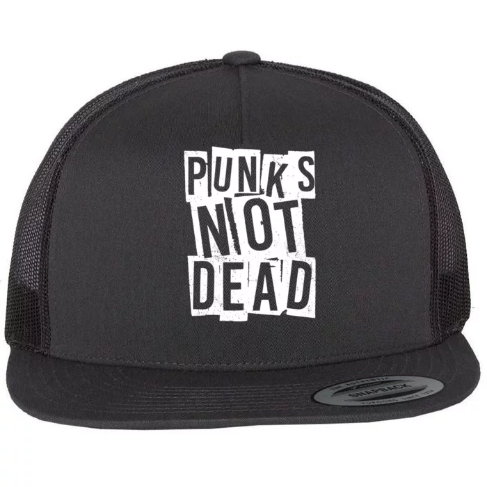 Punks Not Dead Flat Bill Trucker Hat