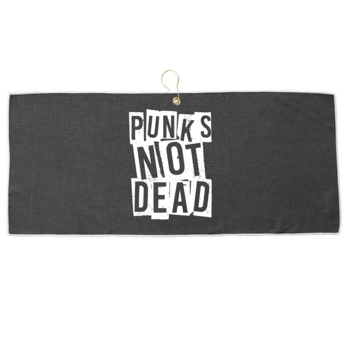 Punks Not Dead Large Microfiber Waffle Golf Towel