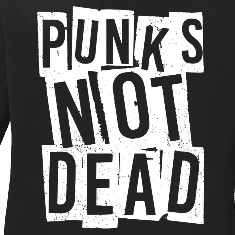 Punks Not Dead Ladies Long Sleeve Shirt