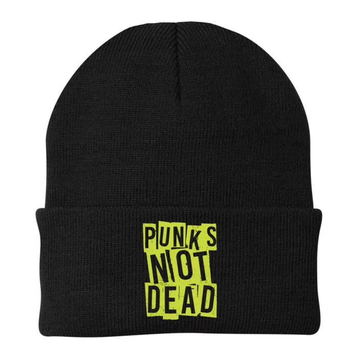 Punks Not Dead Neon Logo Knit Cap Winter Beanie