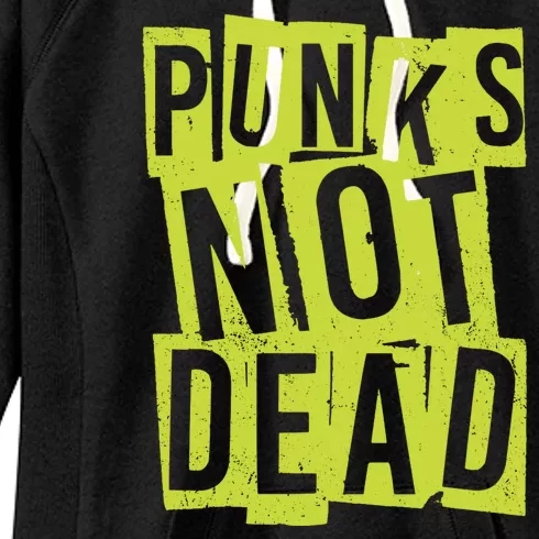 Punks Not Dead Neon Logo Women's Fleece Hoodie