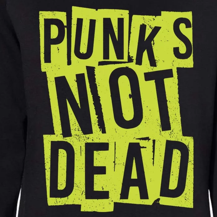 Punks Not Dead Neon Logo Womens California Wash Sweatshirt