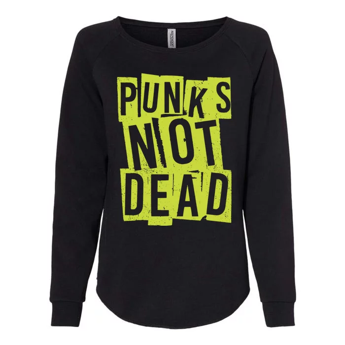 Punks Not Dead Neon Logo Womens California Wash Sweatshirt