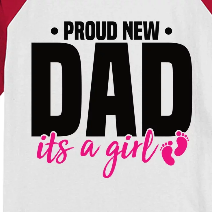 Proud New Dad ItS A Gift Kids Colorblock Raglan Jersey