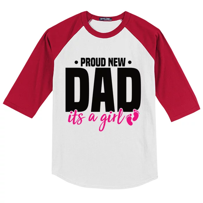 Proud New Dad ItS A Gift Kids Colorblock Raglan Jersey