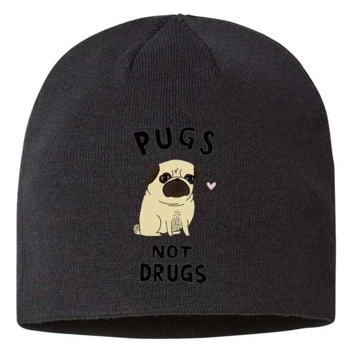 Pugs Not Drugs 8 1/2in Sustainable Knit Beanie