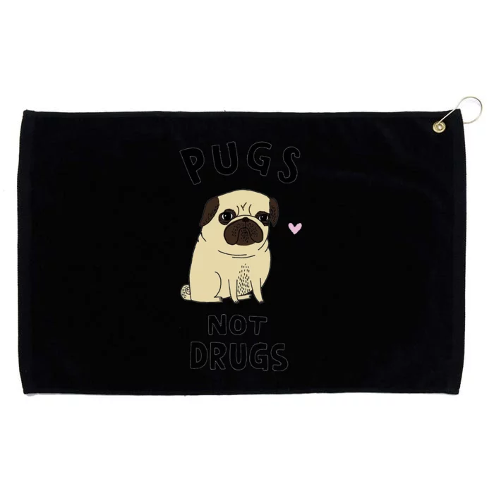 Pugs Not Drugs Grommeted Golf Towel