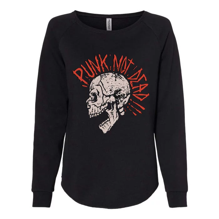 Punks Not Dead Vintage Grunge Punk Is Not Dead Rock Womens California Wash Sweatshirt