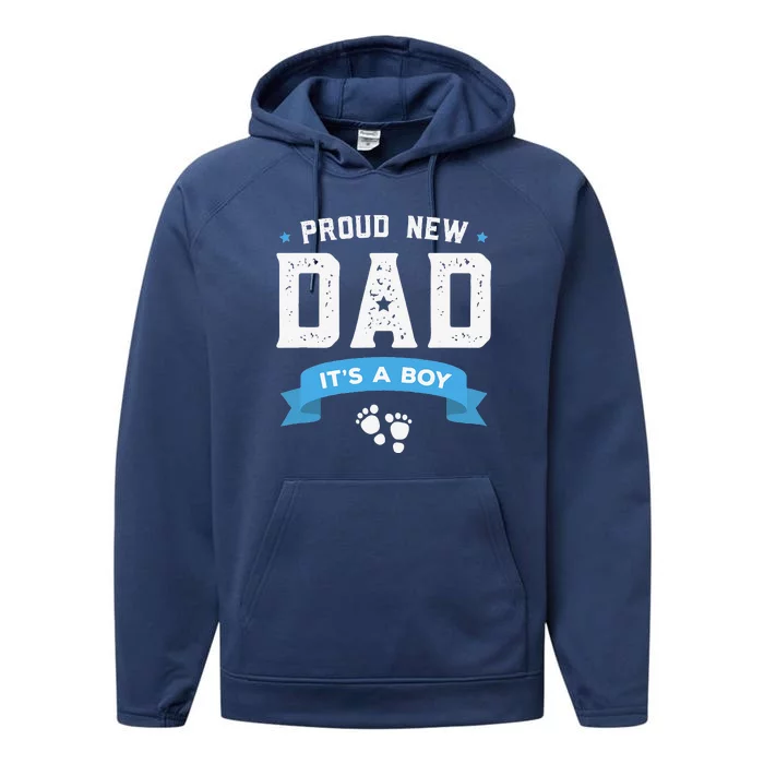 Proud New Dad Its A Cute Fathers Day Gift Baby Performance Fleece Hoodie