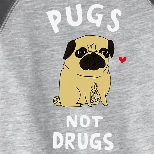 Pugs Not Drugs Funny Present For Dog Lover Pets Toddler Fine Jersey T-Shirt