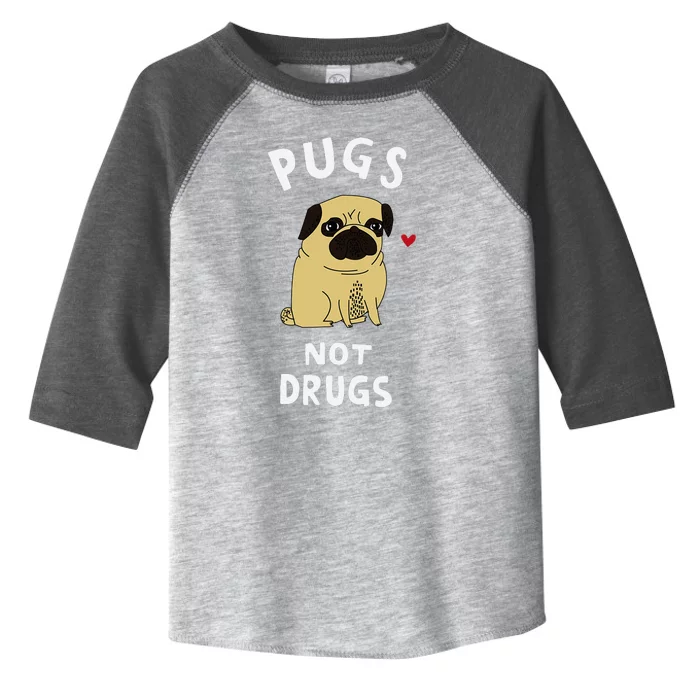 Pugs Not Drugs Funny Present For Dog Lover Pets Toddler Fine Jersey T-Shirt