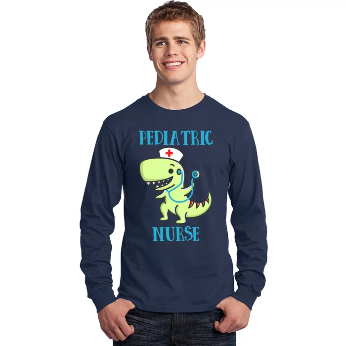 Pediatric Nurse Dinosaurs T-Rex Nursing Lover Long Sleeve Shirt