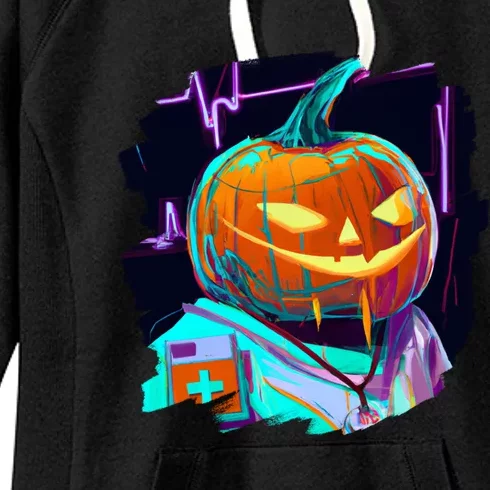 Pumpkin Nurse Doctor Pumpkins Halloween Nurse Great Gift Women's Fleece Hoodie