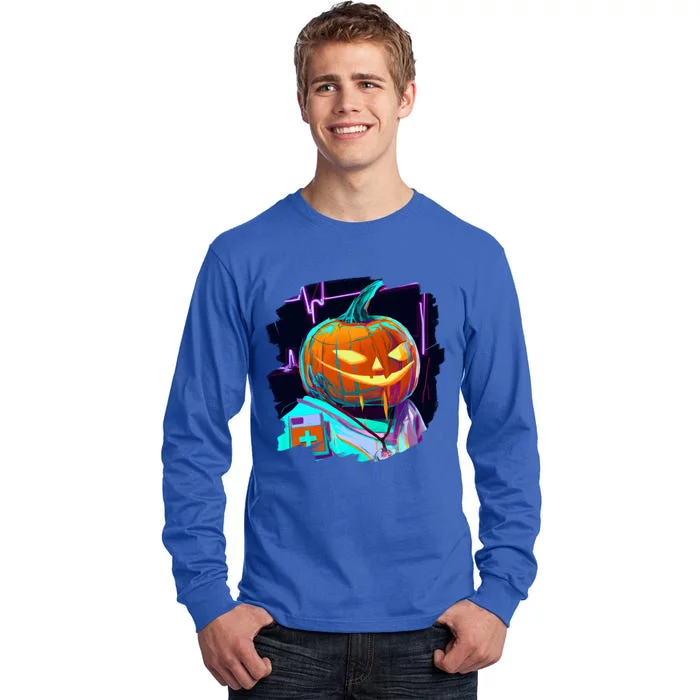 Pumpkin Nurse Doctor Pumpkins Halloween Nurse Great Gift Tall Long Sleeve T-Shirt