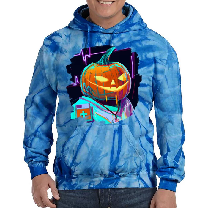 Pumpkin Nurse Doctor Pumpkins Halloween Nurse Great Gift Tie Dye Hoodie