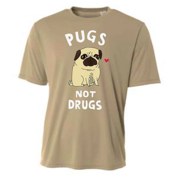 Pugs Not Drugs Funny Present For Dog Lover Tee Pets Cooling Performance Crew T-Shirt