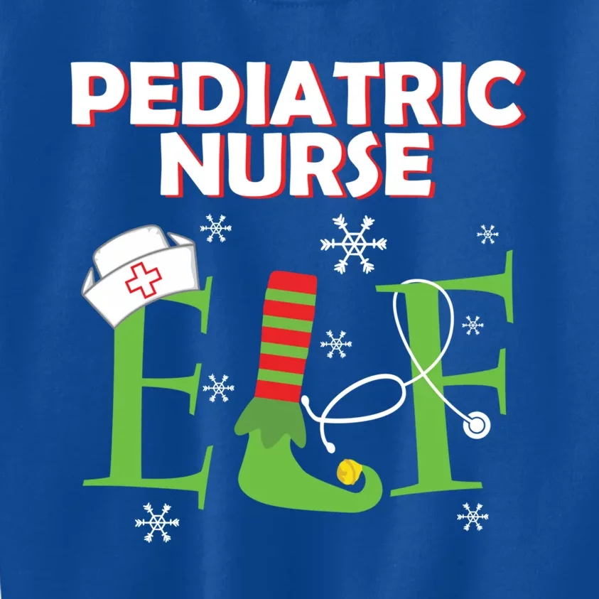 Pediatric Nurse Elf Christmas Matching Group Costume Gift Kids Sweatshirt