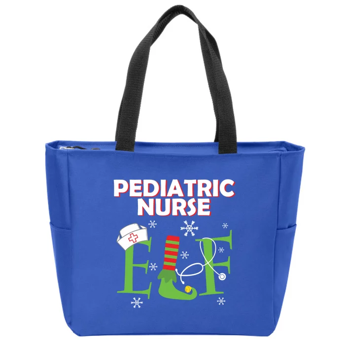 Pediatric Nurse Elf Christmas Matching Group Costume Gift Zip Tote Bag