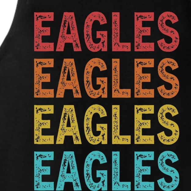 Personalized Name EAGLES I Love EAGLES Ladies Tri-Blend Wicking Tank