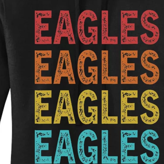 Personalized Name EAGLES I Love EAGLES Women's Pullover Hoodie