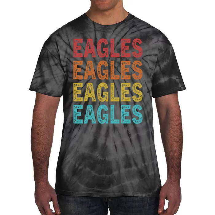 Personalized Name EAGLES I Love EAGLES Tie-Dye T-Shirt