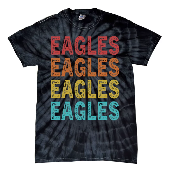 Personalized Name EAGLES I Love EAGLES Tie-Dye T-Shirt