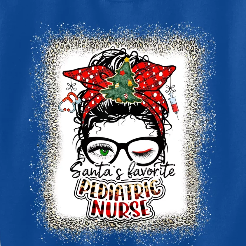 Pediatric Nurse Elf Pediatric Nurse SantaS Favorite Nurse Gift Kids Sweatshirt