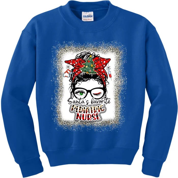 Pediatric Nurse Elf Pediatric Nurse SantaS Favorite Nurse Gift Kids Sweatshirt