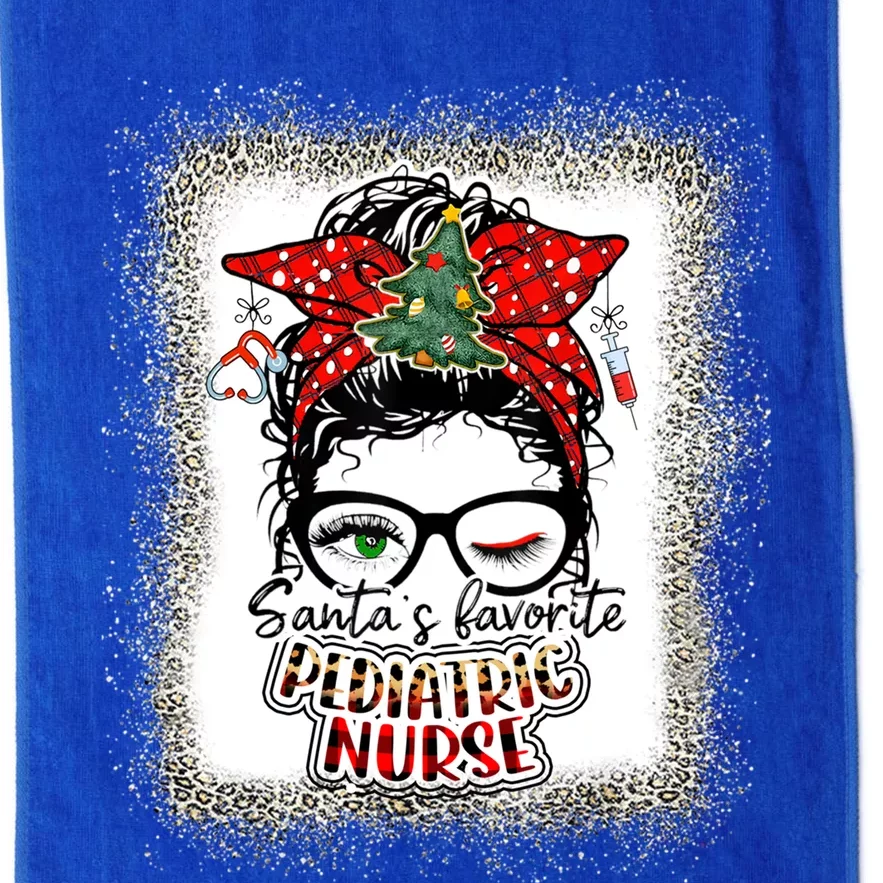 Pediatric Nurse Elf Pediatric Nurse SantaS Favorite Nurse Gift Platinum Collection Golf Towel