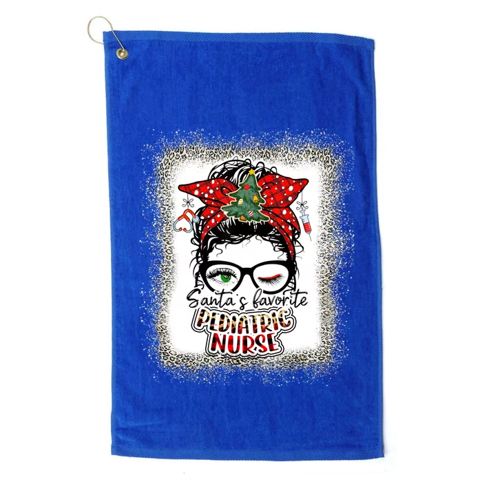 Pediatric Nurse Elf Pediatric Nurse SantaS Favorite Nurse Gift Platinum Collection Golf Towel