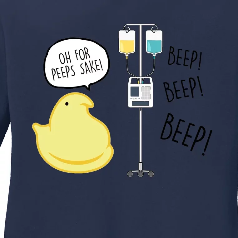 Peep Nursing Easter Ladies Long Sleeve Shirt