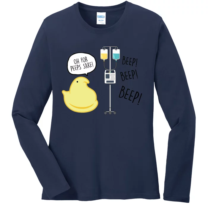 Peep Nursing Easter Ladies Long Sleeve Shirt