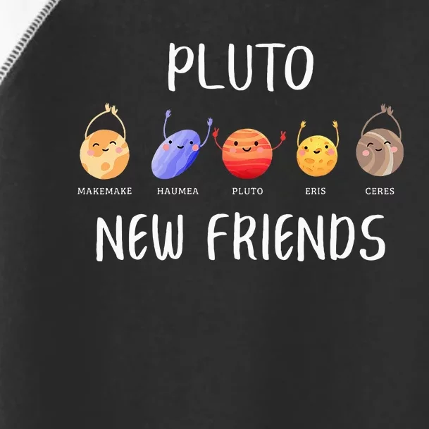 Pluto New Friends Dwarf Planets Funny Astronomy Science Toddler Fine Jersey T-Shirt