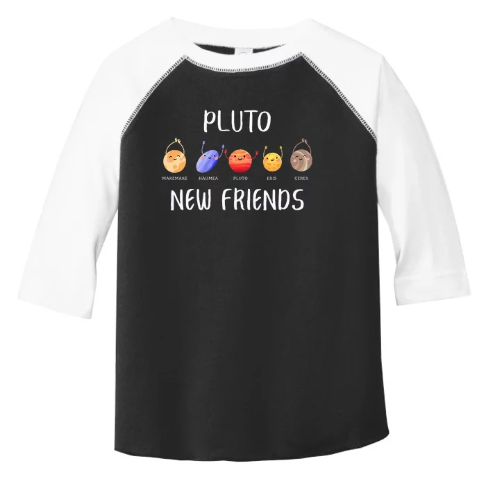 Pluto New Friends Dwarf Planets Funny Astronomy Science Toddler Fine Jersey T-Shirt