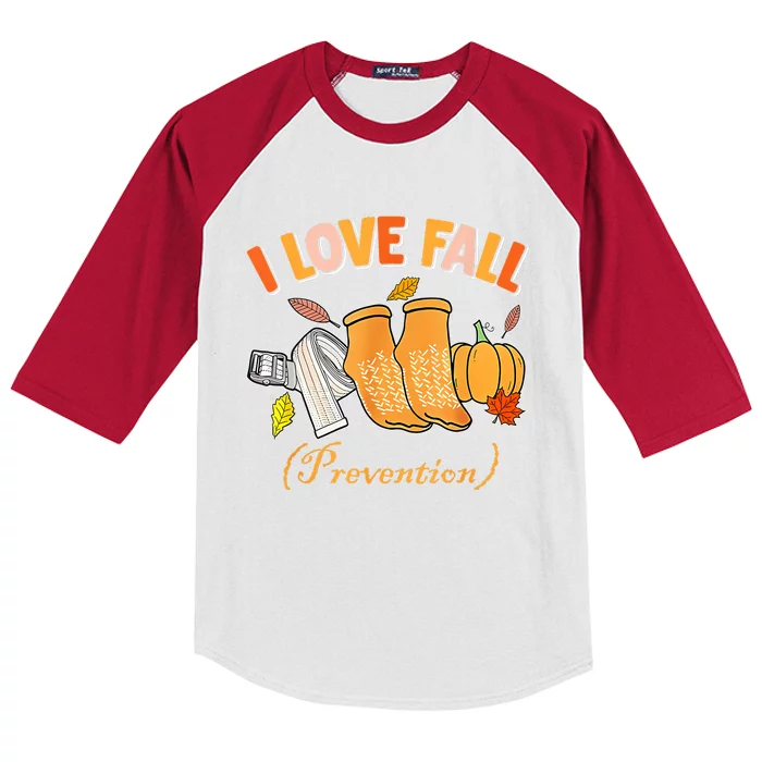 Pt Nurse Fall I Love Fall Prevention Fall Physical Therapy Kids Colorblock Raglan Jersey