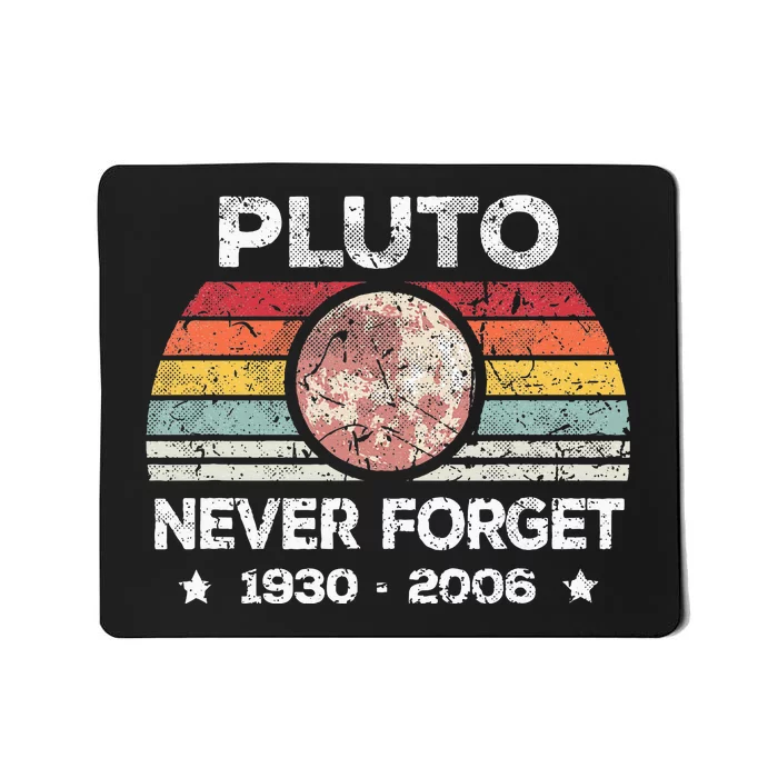 Pluto Never Forget Astronomy Retro Mousepad