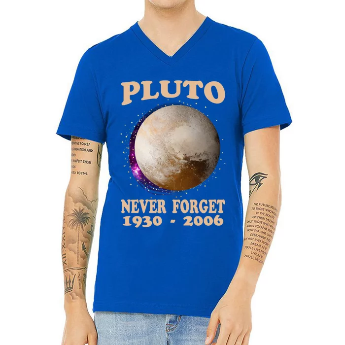 Pluto Never Forget 1930gift2006 Great Gift V-Neck T-Shirt