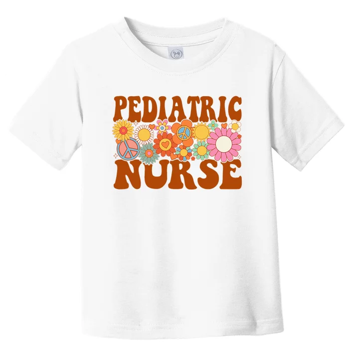 Pediatric Nurse Future Nurse Nurse Life Nursing Retro Groovy Toddler T-Shirt