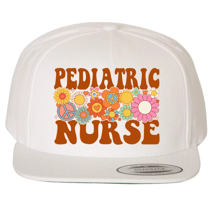 Pediatric Nurse Future Nurse Nurse Life Nursing Retro Groovy Wool Snapback Cap