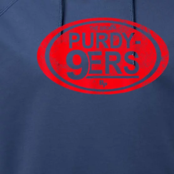 Purdy Niners Funny San Francisco Football Performance Fleece Hoodie