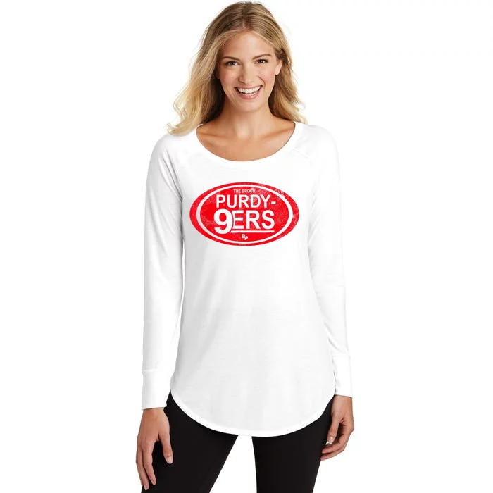 Purdy Niners Funny San Francisco Football Women's Perfect Tri Tunic Long Sleeve Shirt