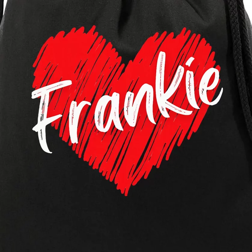 Personalized Name Frankie I Love Frankie Heart Drawstring Bag