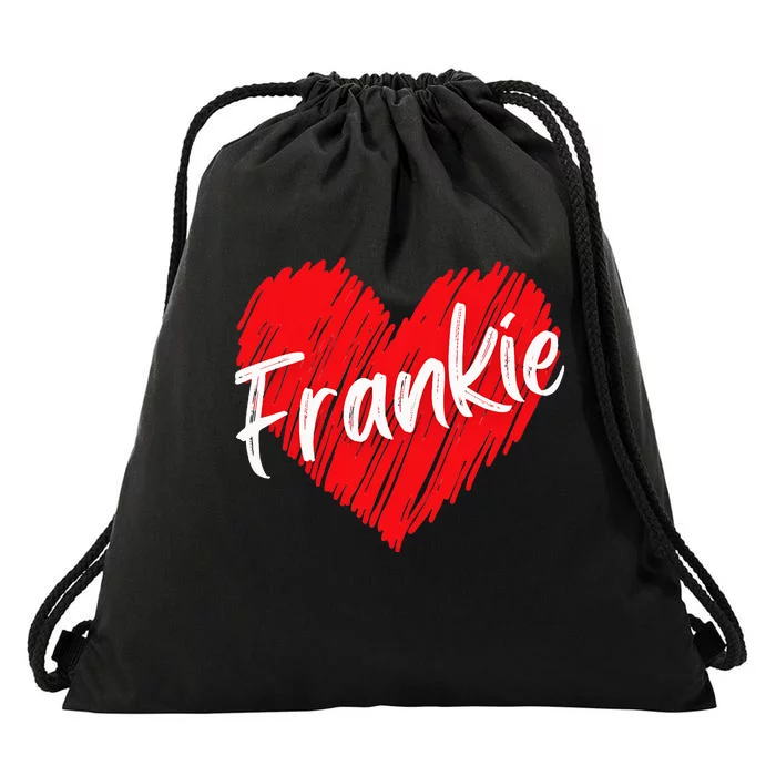 Personalized Name Frankie I Love Frankie Heart Drawstring Bag