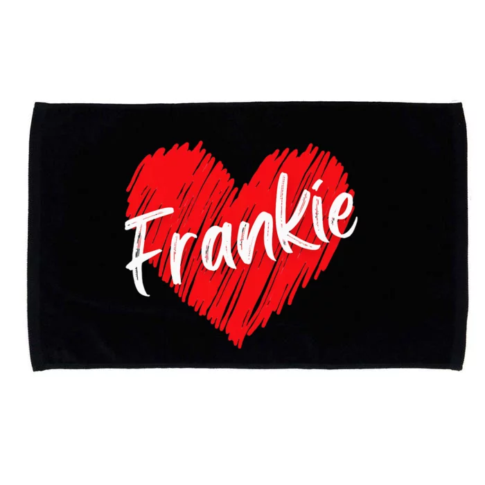 Personalized Name Frankie I Love Frankie Heart Microfiber Hand Towel