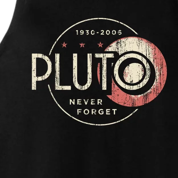 Pluto Never Forget Funny Pluto Pluto Lover Pluto Ladies Tri-Blend Wicking Tank